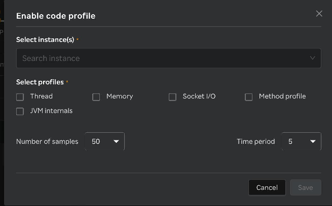 Enable Code Profiler