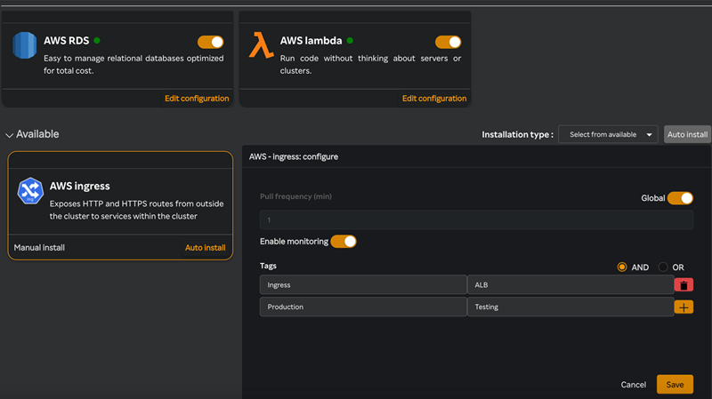 AWS Ingress install