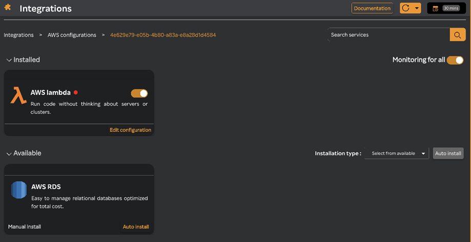 AWS RDS install