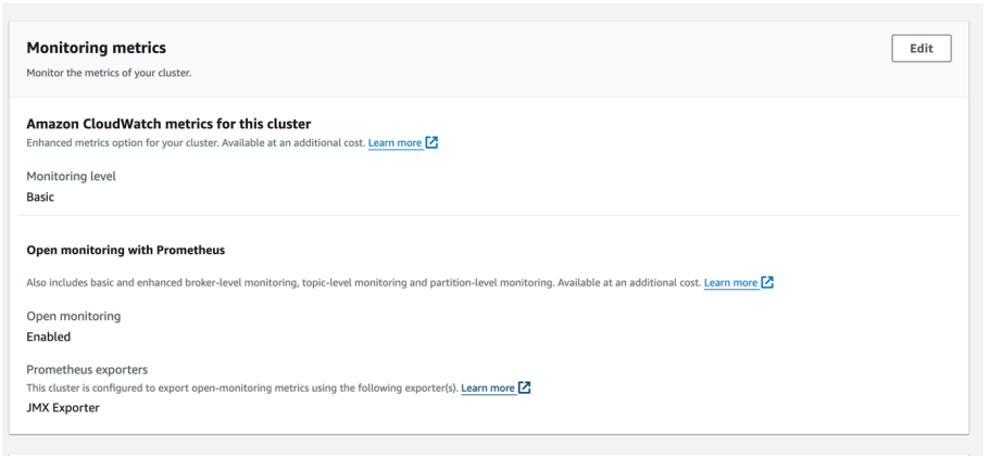 Monitoring Metrics