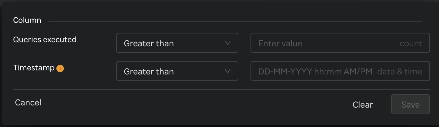 mysql query performance table multi-column filter