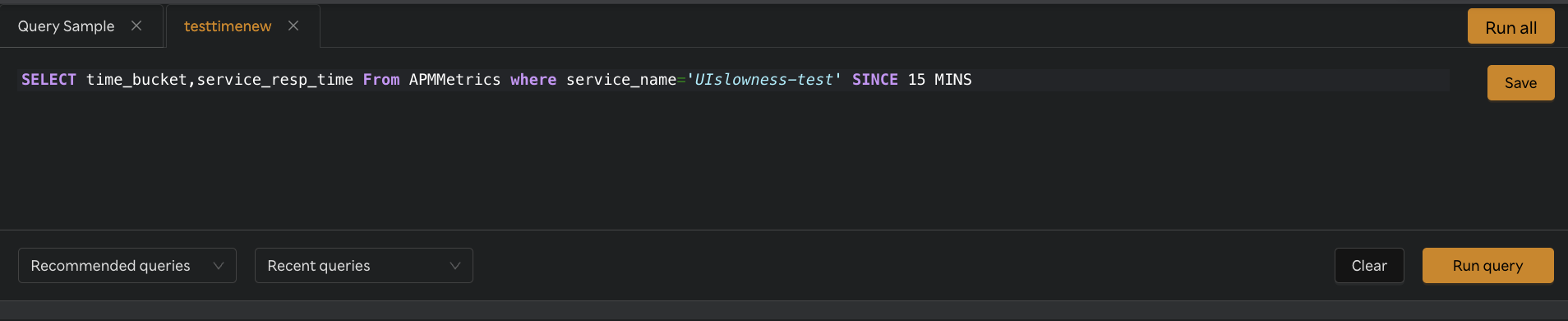 Sixthsense Query Builder-Query Saved Query